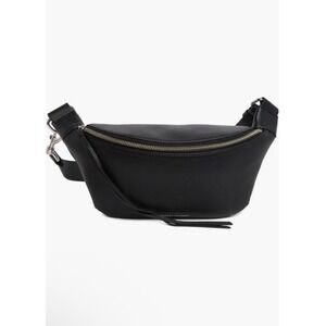 Rebecca Minkoff Bree Belt Bag Black Leather Crossbody Sling Bag
